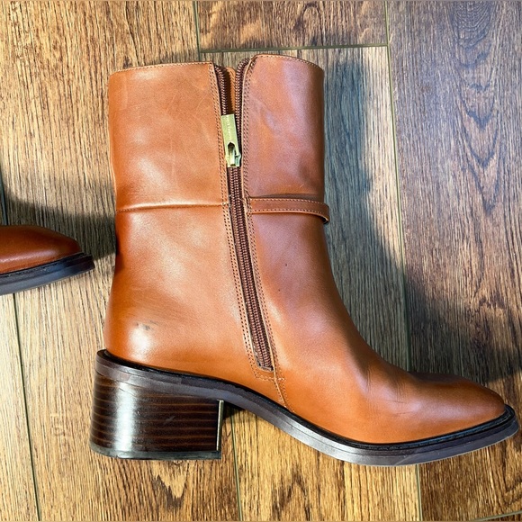 Vince Camuto Women's Gali Buckle Booties Size 11 Whiskey Upper Leather - Picture 6 of 14